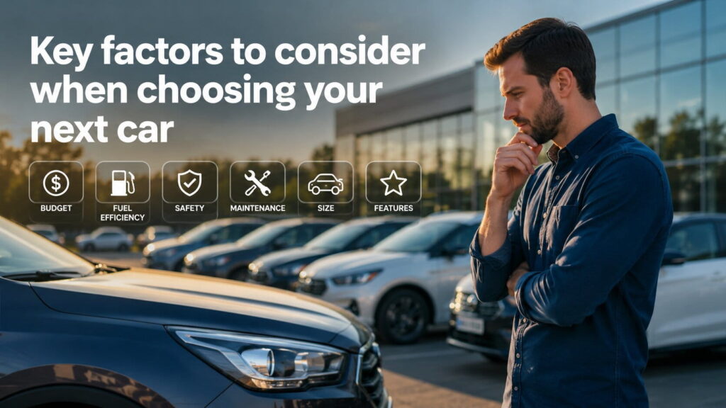 Key factors to consider when choosing your next car